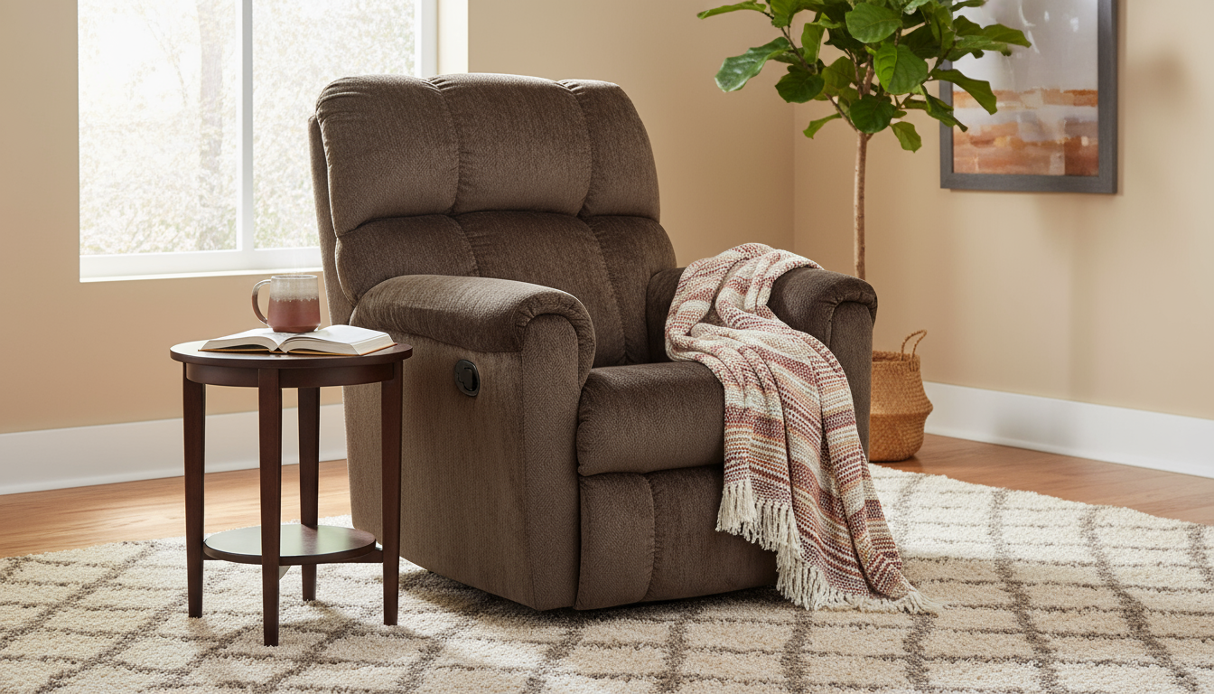 Norton Recliner (Chocolate) in a warm living room setting