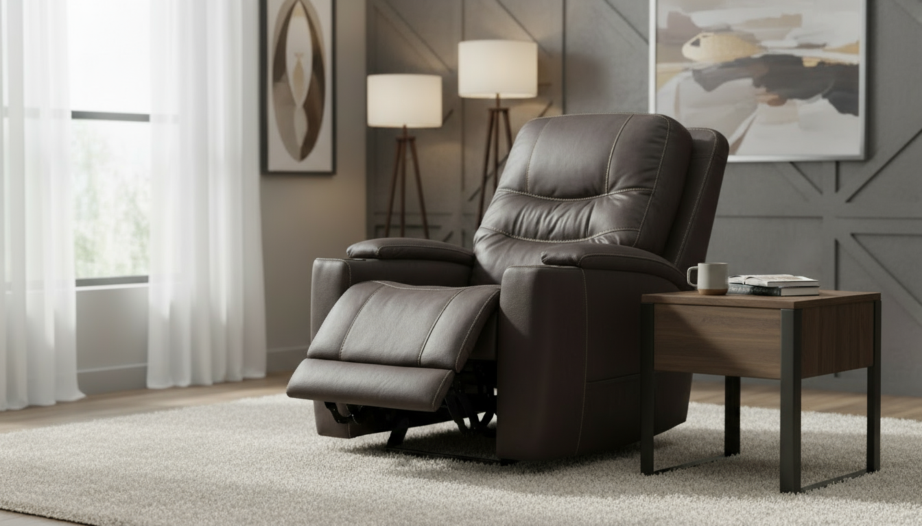 Turbo Power Headrest Recliner Espresso